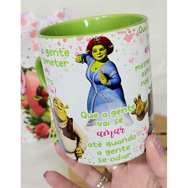 Artes Caneca O que a Gente Vai Prometer Um Para o Outro Shurek e Fiona Arquivos Editável 2