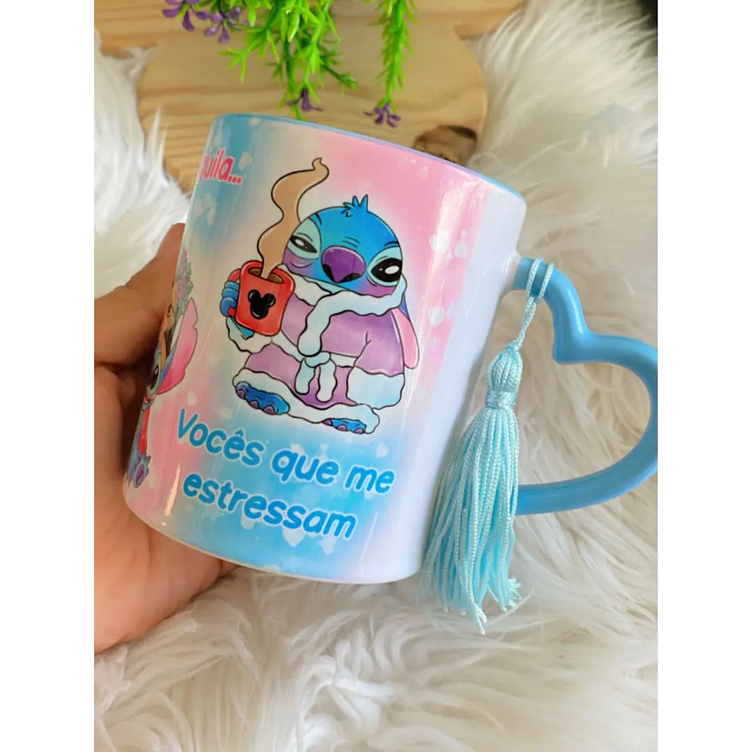 Artes Caneca Eu sou uma pessoa calma, doce vocês que me estressam Stitch Arquivo em Jpg 3