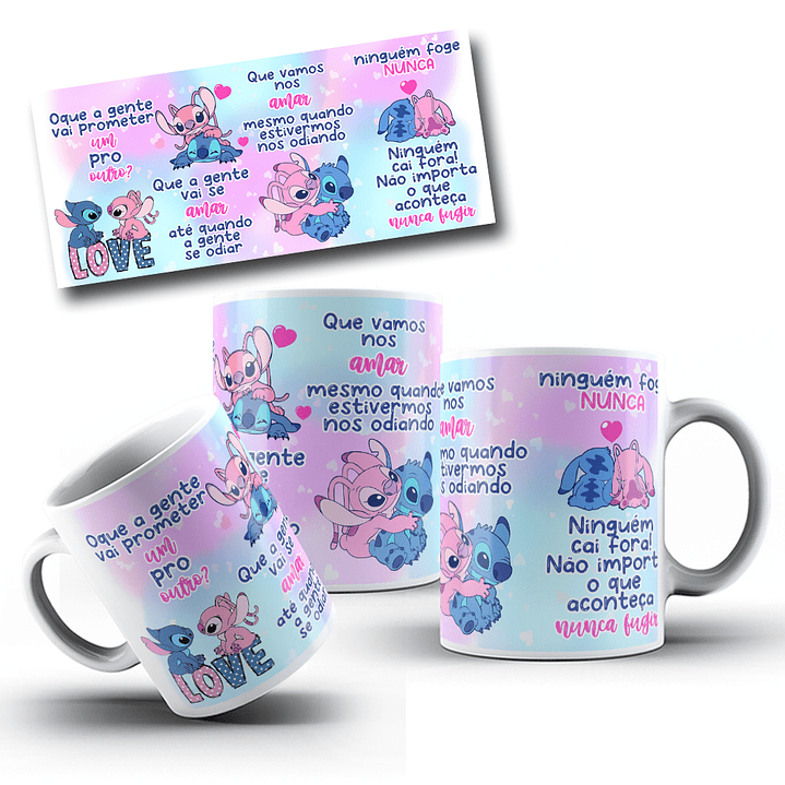 Artes Caneca O que a Gente Vai Prometer Um Para o Outro Stitch Arquivos Png  1