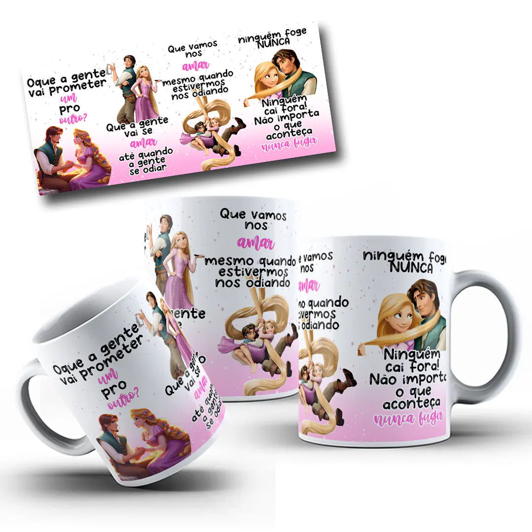 Artes Caneca O que a Gente Vai Prometer Um Para o Outro Rapunzel Arquivos Editável  3