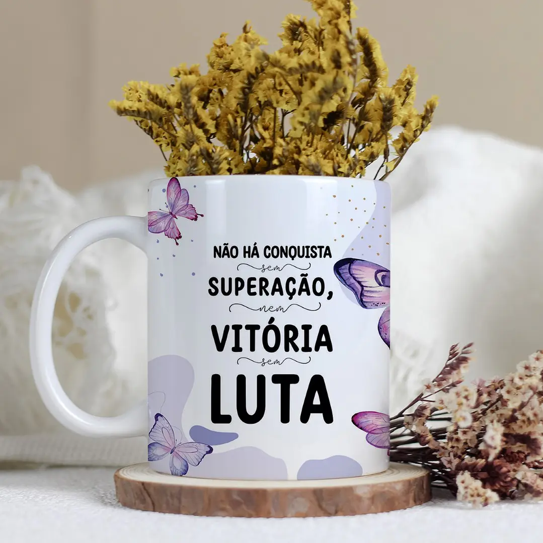 5 Arte para Caneca Borboleta Frases Superação Motivacional Arquivo Editável 5