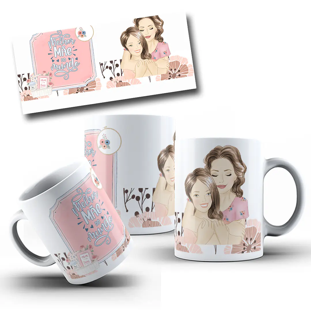 5 Arte para Caneca Dia da Mães Arquivo Editável 3
