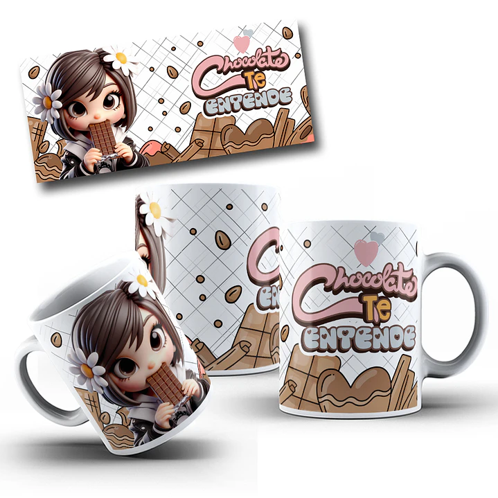 5 Arte para Caneca Páscoa Chocolatra Arquivo em Jpg 3