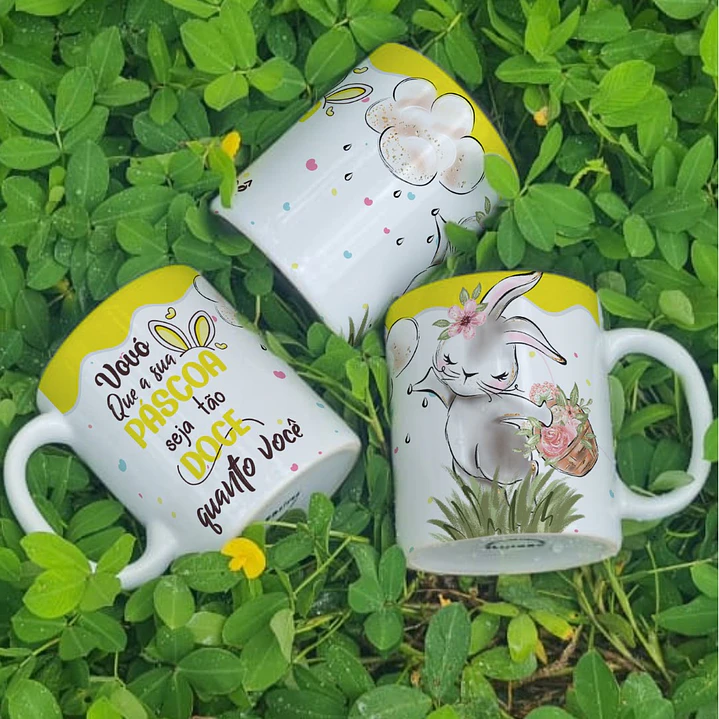 6 Arte para Caneca Páscoa Família Arquivo Editável 2