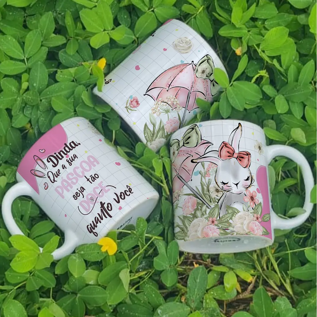 6 Arte para Caneca Páscoa Família Arquivo Editável 3