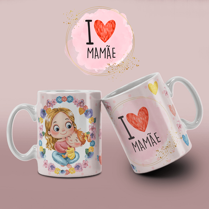 9 Arte para Caneca Mãe de Menina Arquivo Editável 3