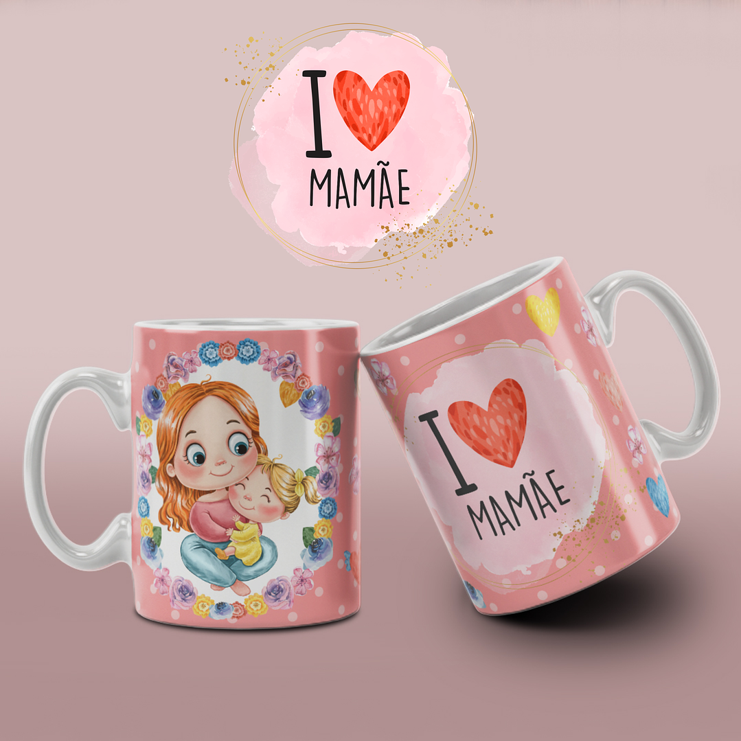 9 Arte para Caneca Mãe de Menina Arquivo Editável 5