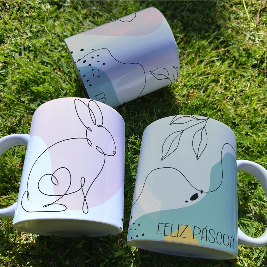 10 Arte para Caneca Páscoa Minimalista Arquivo Editável 5
