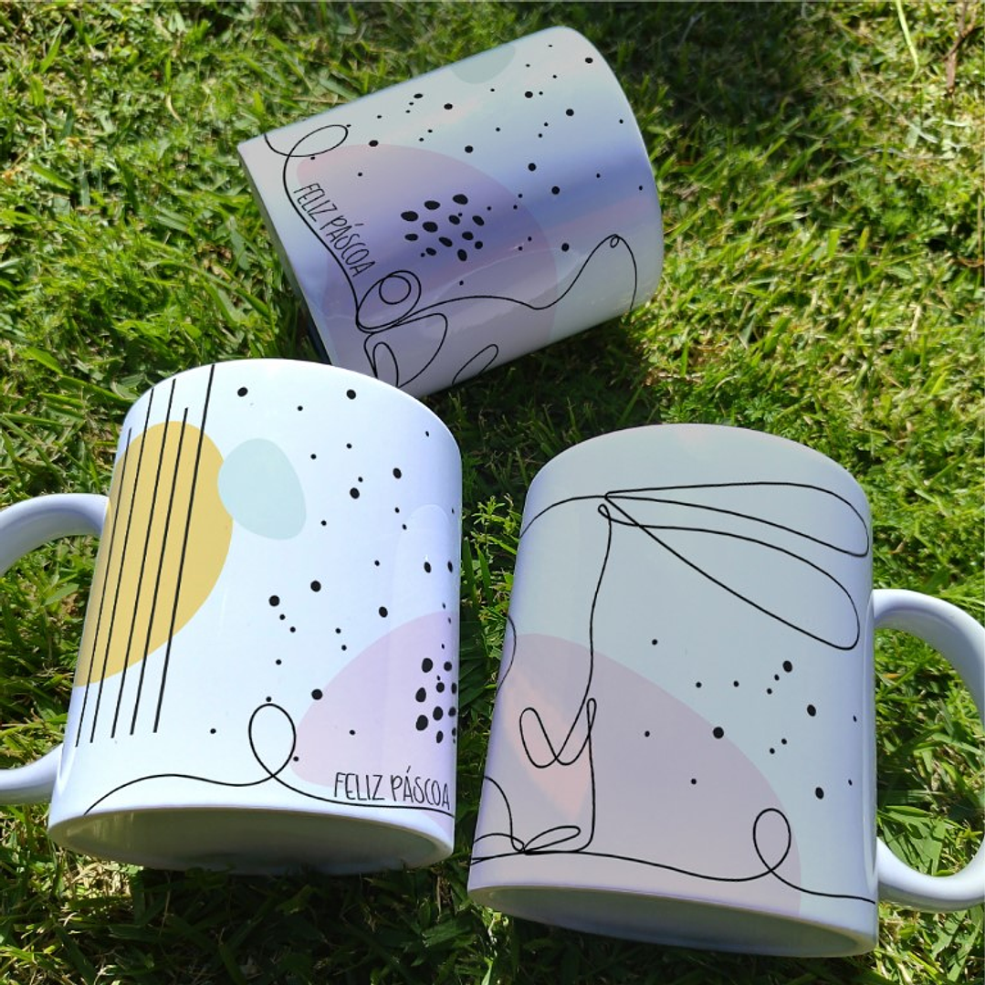 10 Arte para Caneca Páscoa Minimalista Arquivo Editável 7