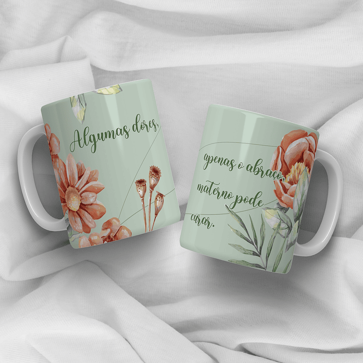 12 Arte para Caneca Dia das Mães Rosas e Flores Arquivo Editável 3