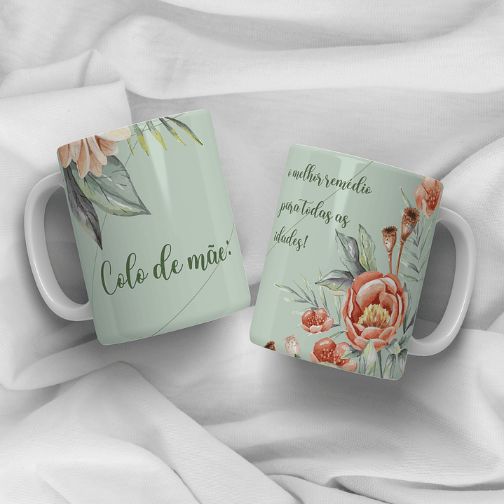 12 Arte para Caneca Dia das Mães Rosas e Flores Arquivo Editável 6