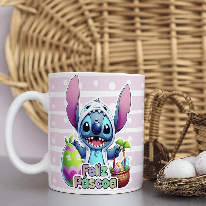7 Arte para Caneca Páscoa Stitch Arquivo Editável 4