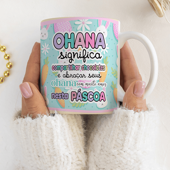 7 Arte para Caneca Páscoa Stitch Arquivo Editável