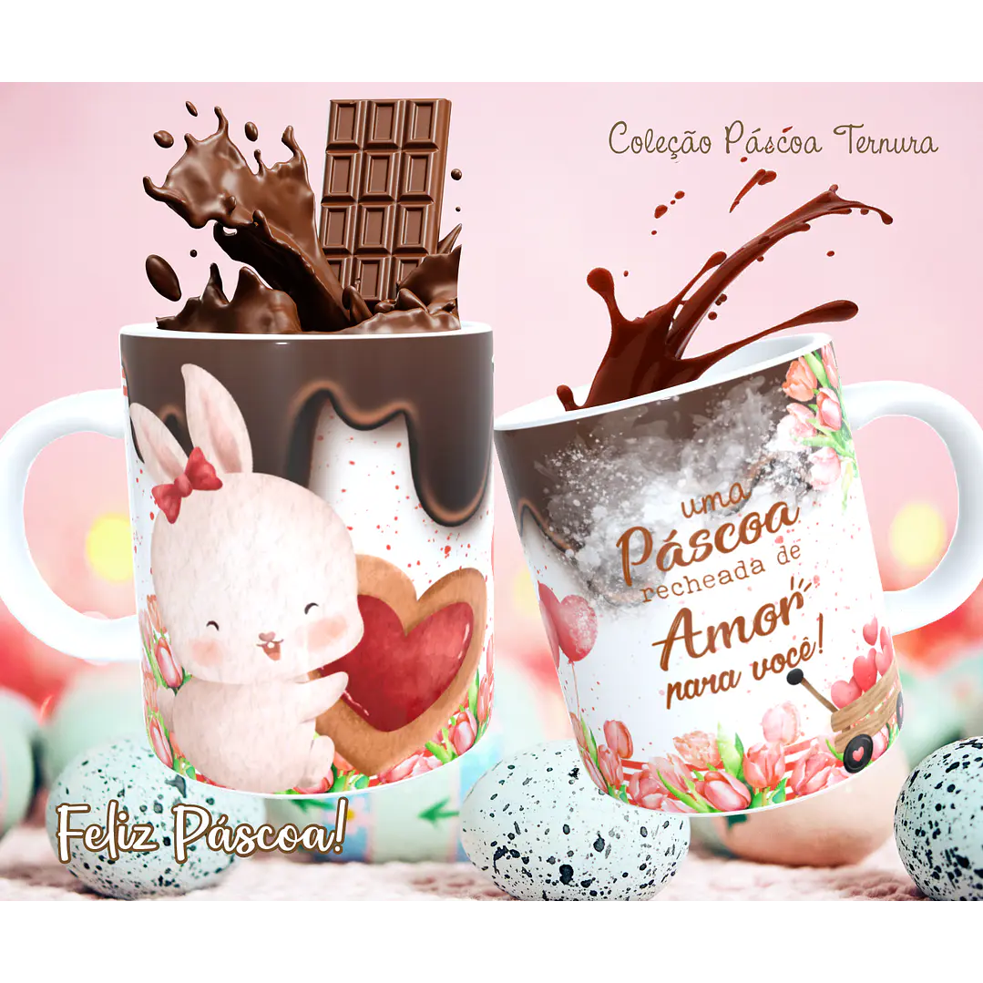 30 Arte para Caneca e Almofada Páscoa Cute Arquivo Editável 12