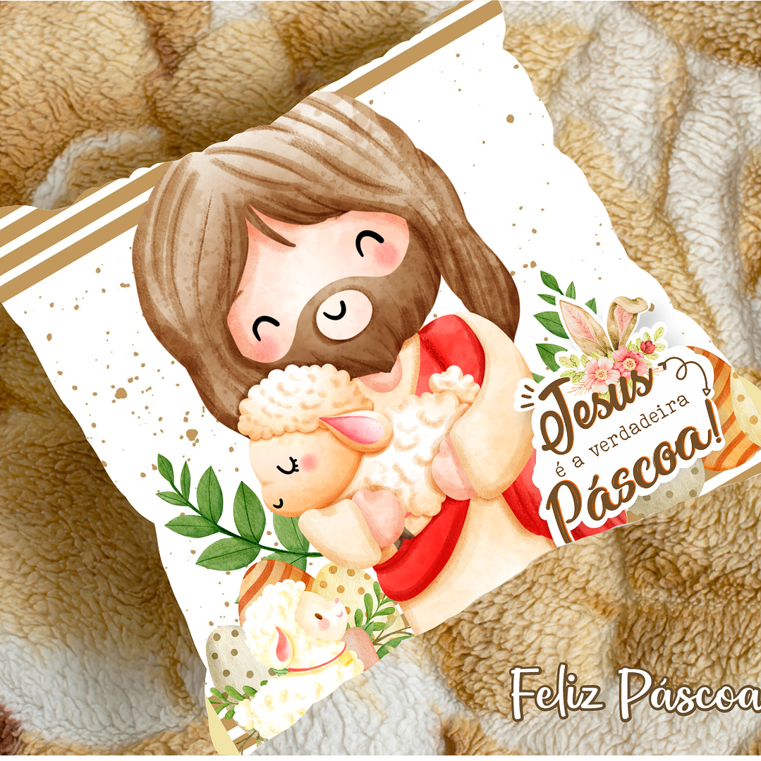 30 Arte para Caneca e Almofada Páscoa Cute Arquivo Editável 16