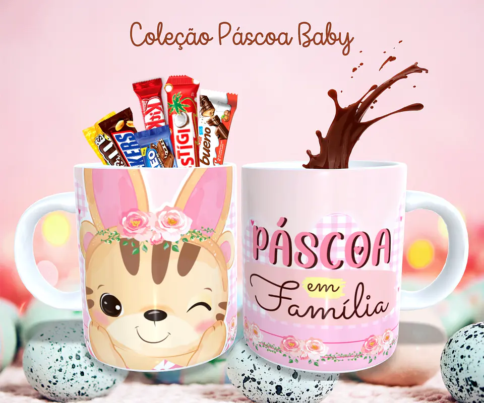 36 Arte para Caneca Almofada e Body Páscoa Baby Arquivo Editável  11