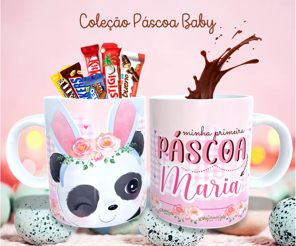 36 Arte para Caneca Almofada e Body Páscoa Baby Arquivo Editável  15