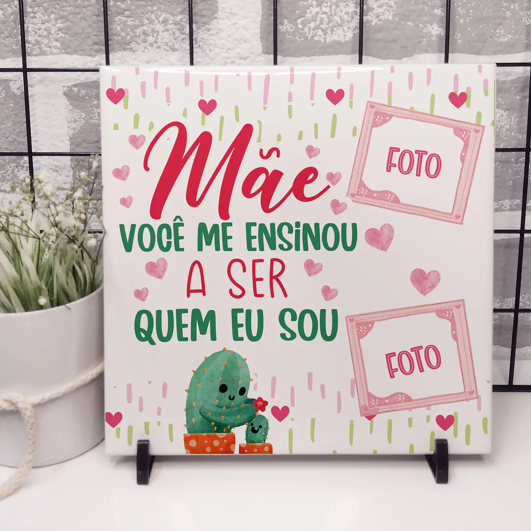 25 Artes para Caneca e Azulejo Dia das Mães Cactos Arquivo em Jpg  14