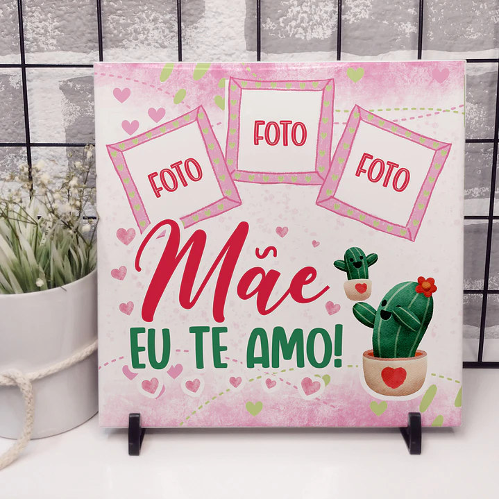 25 Artes para Caneca e Azulejo Dia das Mães Cactos Arquivo em Jpg  17