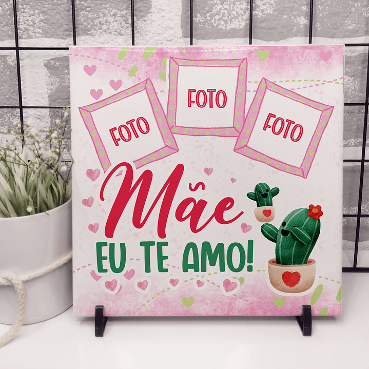 25 Artes para Caneca e Azulejo Dia das Mães Cactos Arquivo em Jpg  17