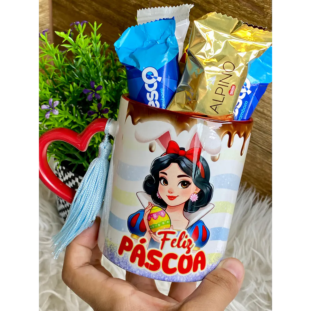 16 Artes para Caneca Páscoa Disney Princesas Arquivo em Png 3