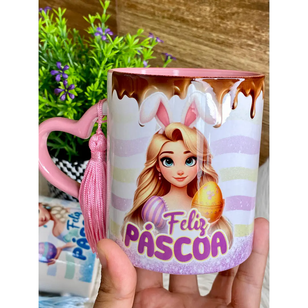 16 Artes para Caneca Páscoa Disney Princesas Arquivo em Png 4