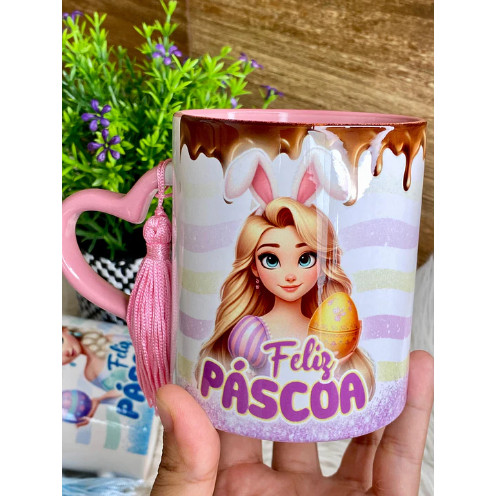16 Artes para Caneca Páscoa Disney Princesas Arquivo em Png 4