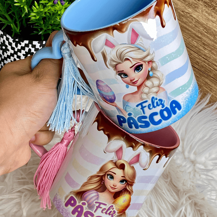 16 Artes para Caneca Páscoa Disney Princesas Arquivo em Png 1