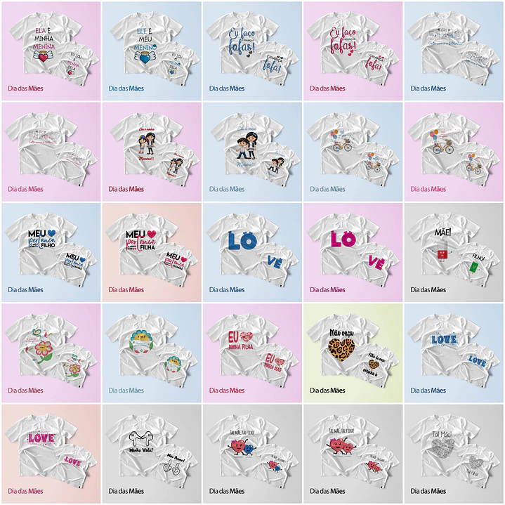 Mega Pack Artes para Camisa Dia das Mães Tal Mãe Tal Filha  1