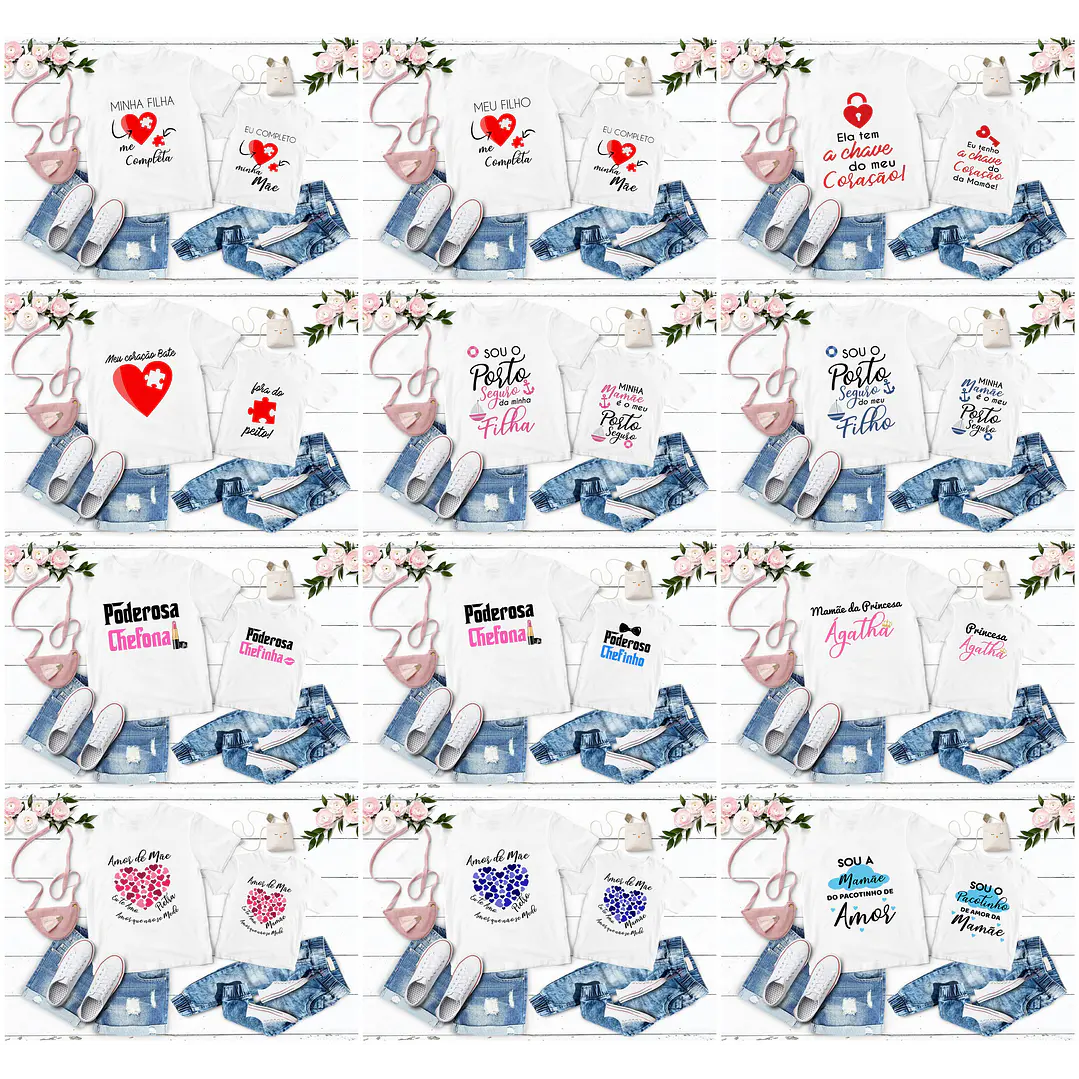 Mega Pack Artes para Camisa Dia das Mães Tal Mãe Tal Filha  6