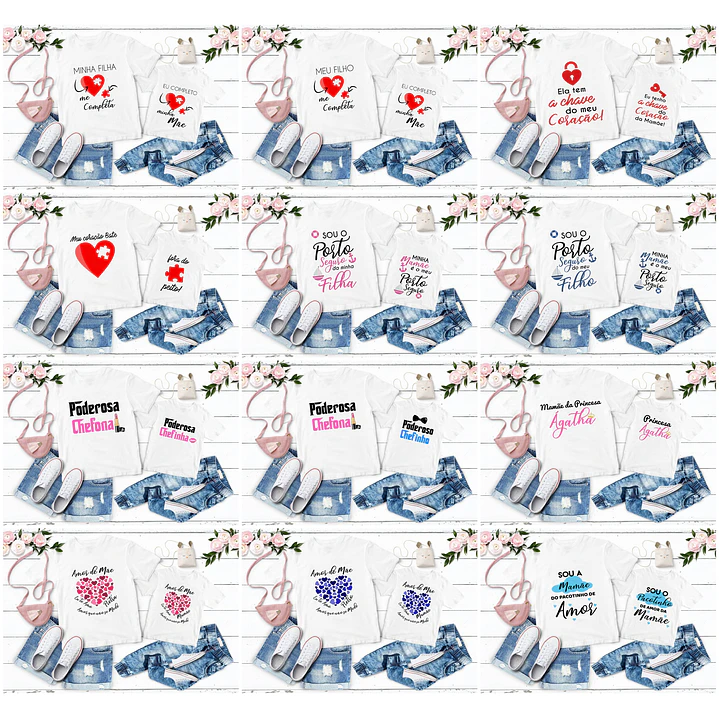 Mega Pack Artes para Camisa Dia das Mães Tal Mãe Tal Filha  6