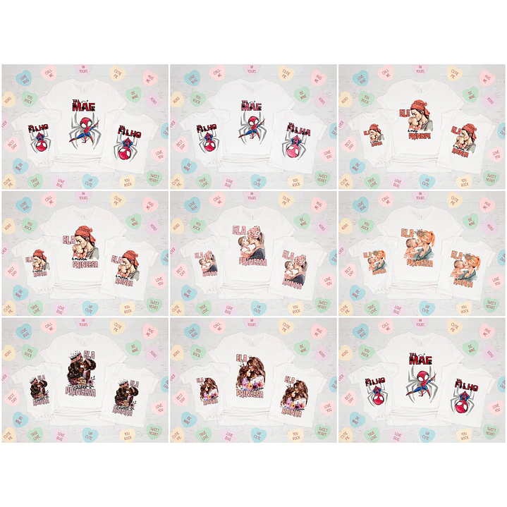 Mega Pack Artes para Camisa Dia das Mães Tal Mãe Tal Filha  7
