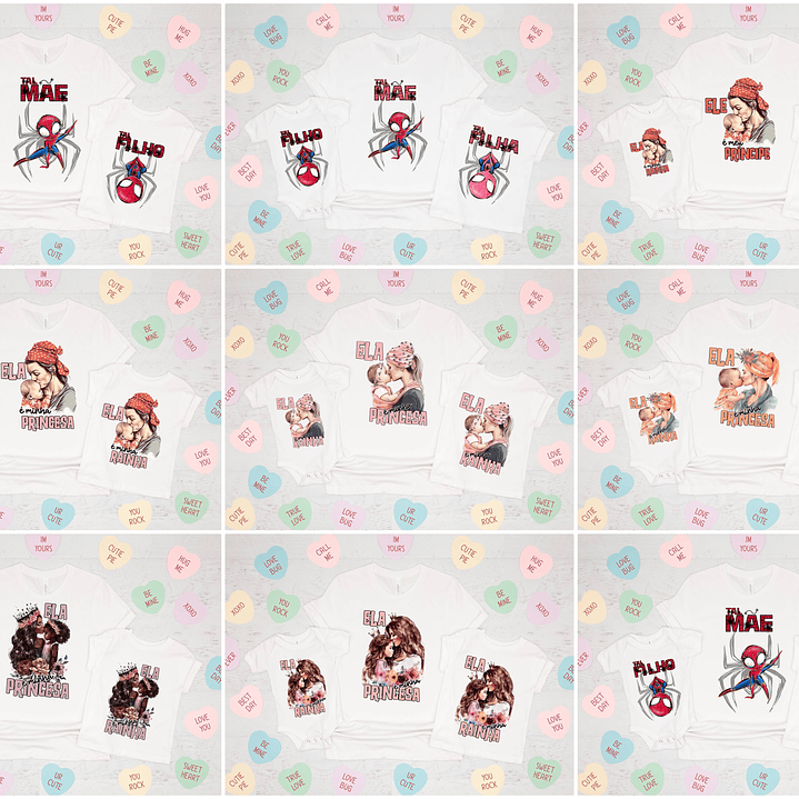 Mega Pack Artes para Camisa Dia das Mães Tal Mãe Tal Filha  7