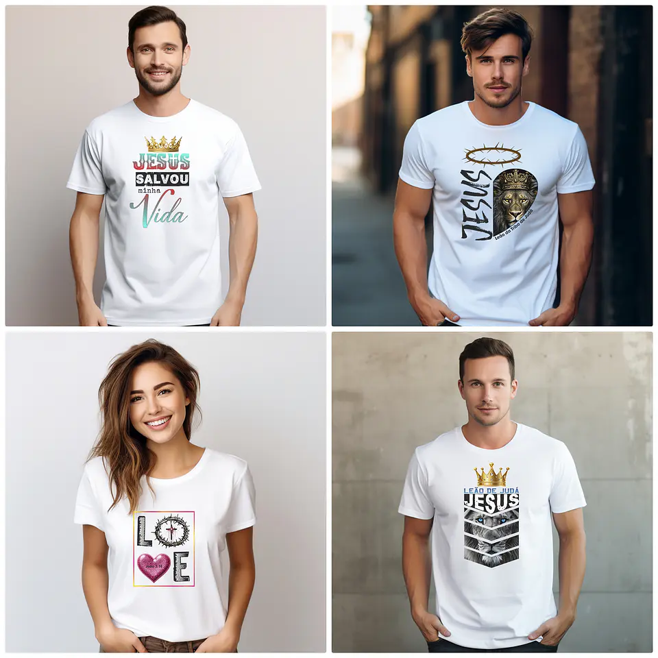 50 Arte para Camisa Frases Cristã Arquivo Editável  12