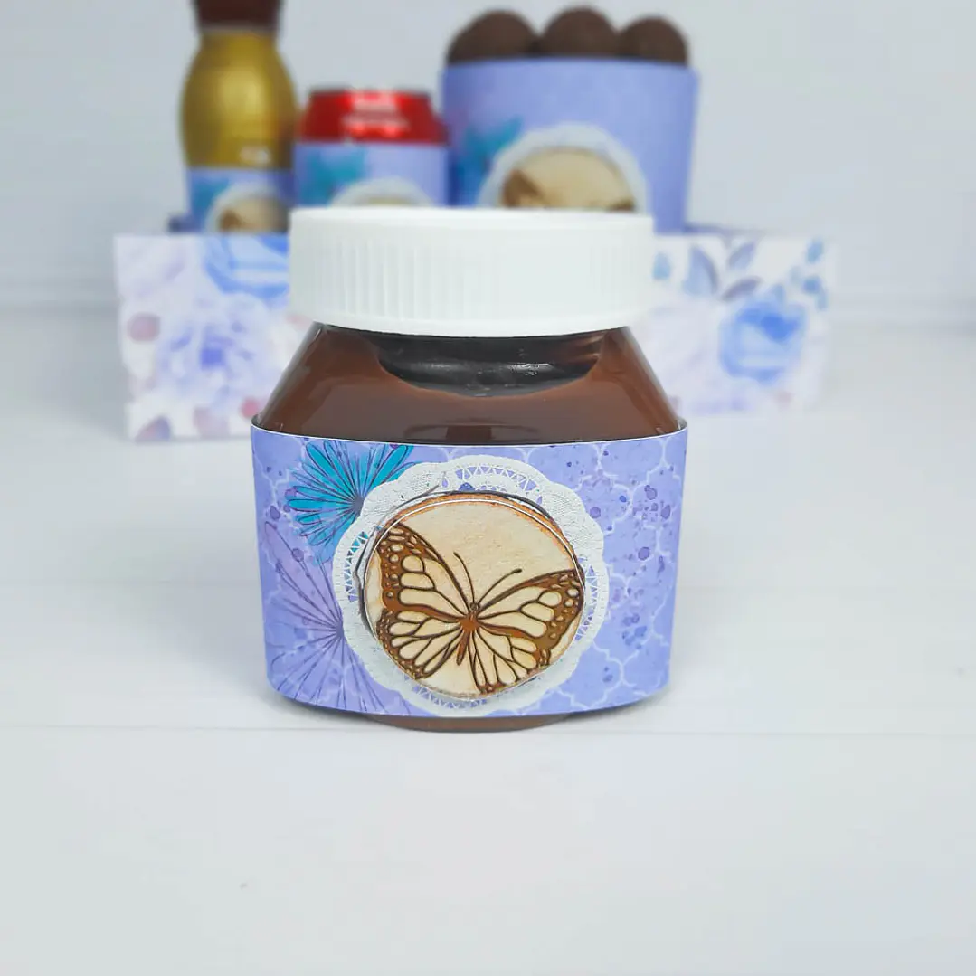Arquivos Prontos para Cesta de Bebidas e Doces Lilas em Pdf  7