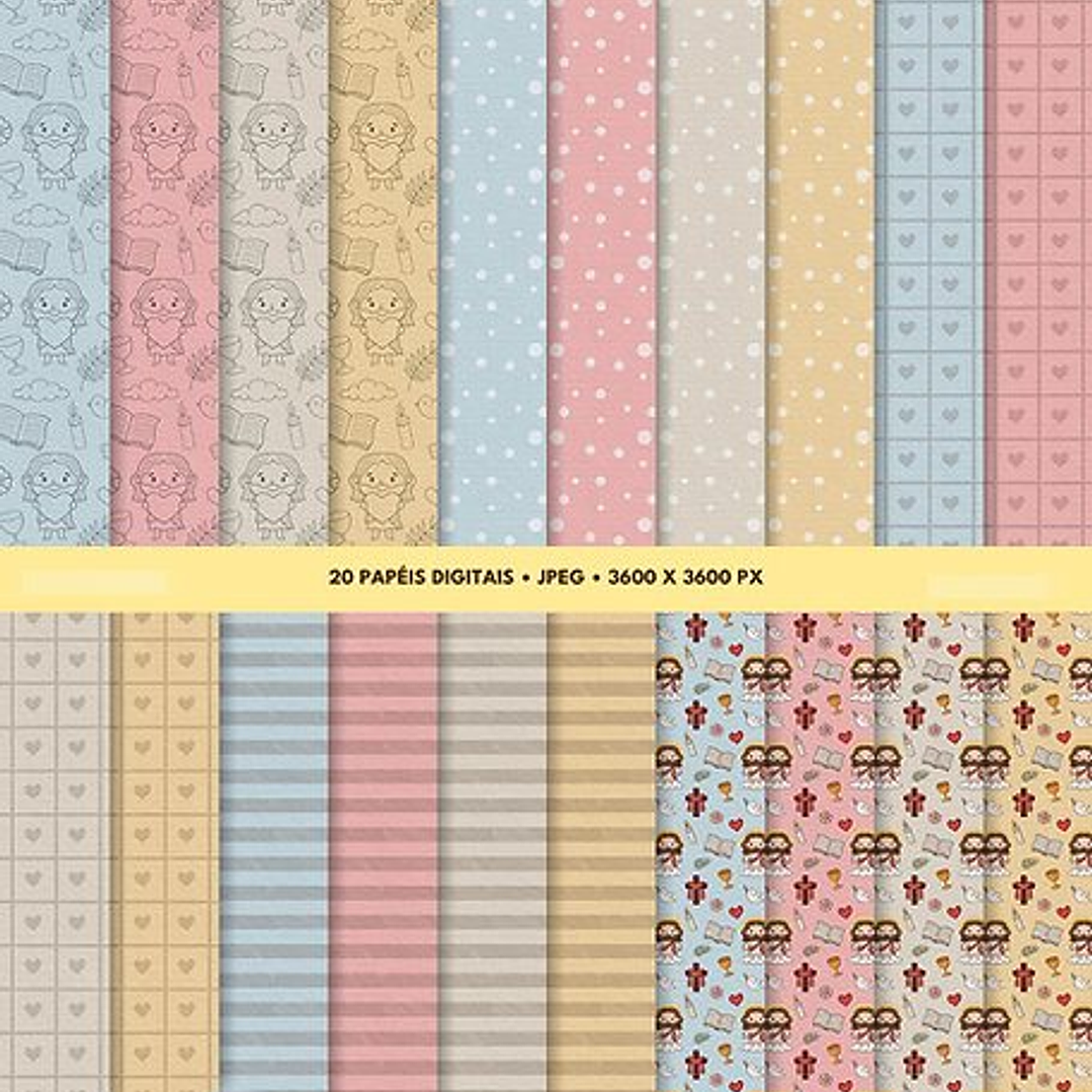 Kit Digital Jesus Deus Cristã em Png 10