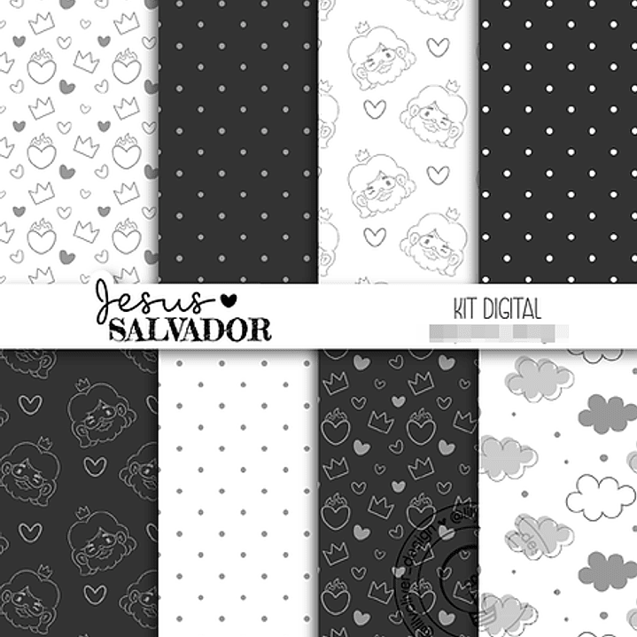 Kit Digital Jesus Deus Cristã em Png 13