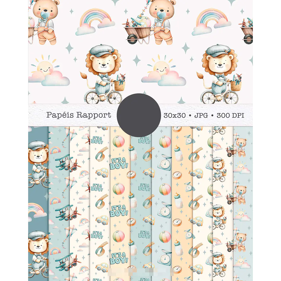 Kit Digital Primaveira Menino SpringTime Its a Boy em Png 3