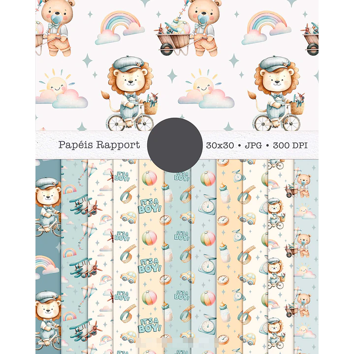 Kit Digital Primaveira Menino SpringTime Its a Boy em Png 3