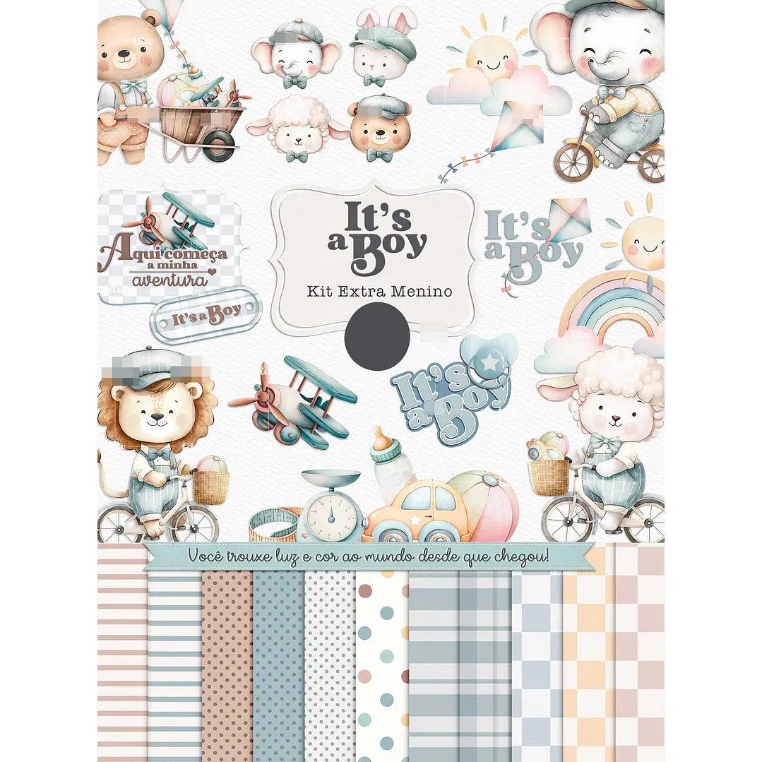 Kit Digital Primaveira Menino SpringTime Its a Boy em Png 1