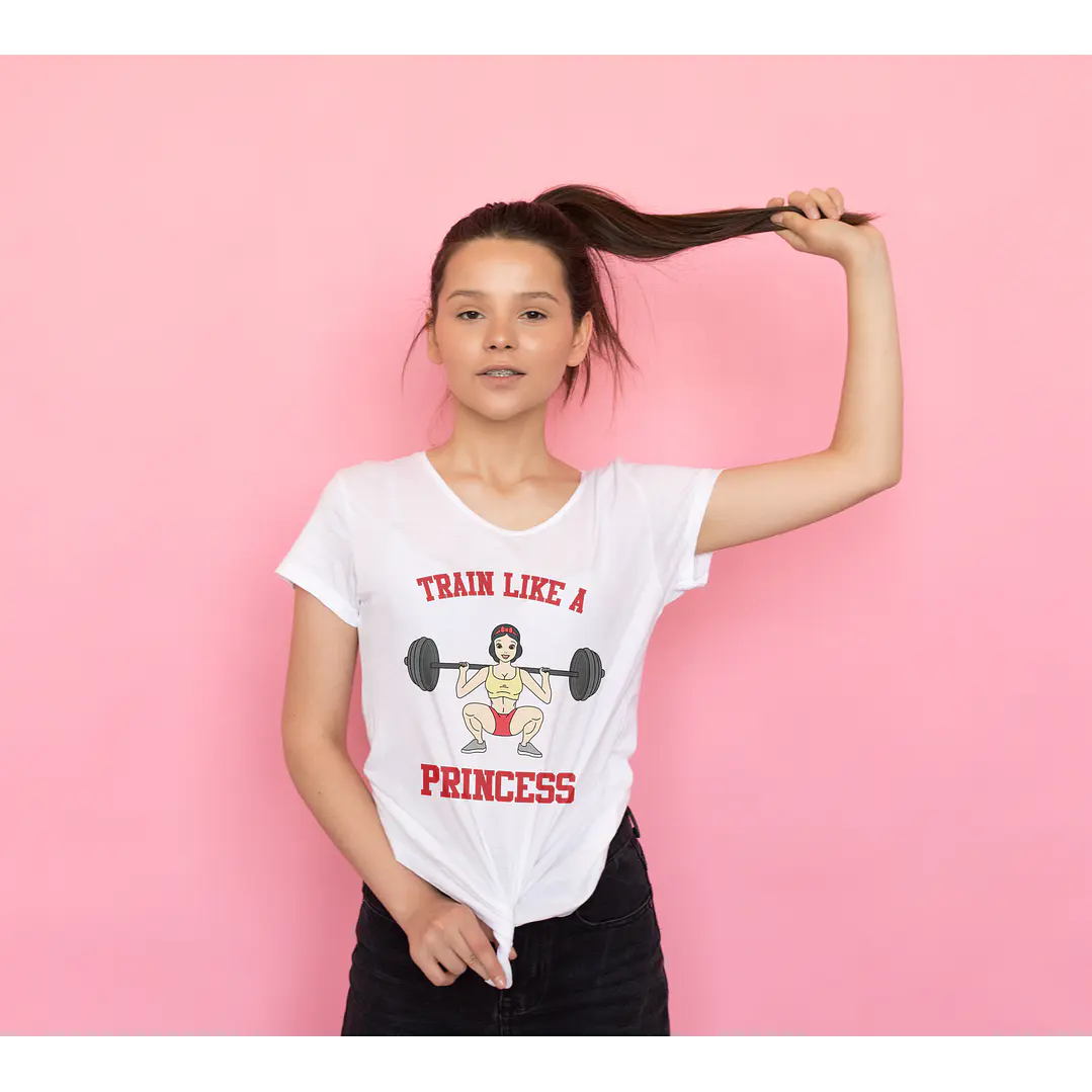 5 Arte para Camisa Treine Como uma Princesa Arquivo em Png 4