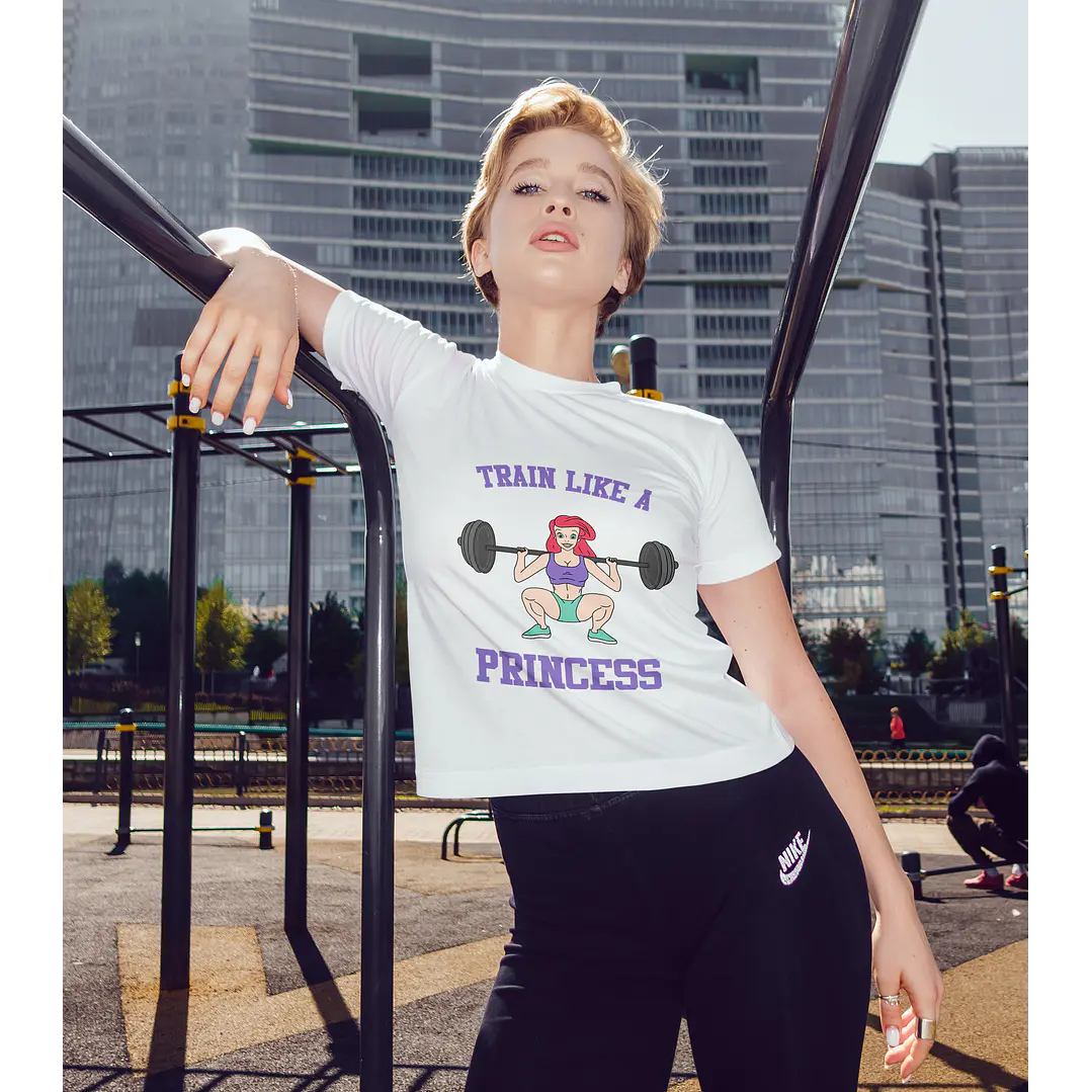 5 Arte para Camisa Treine Como uma Princesa Arquivo em Png 5