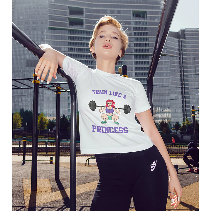 5 Arte para Camisa Treine Como uma Princesa Arquivo em Png 5