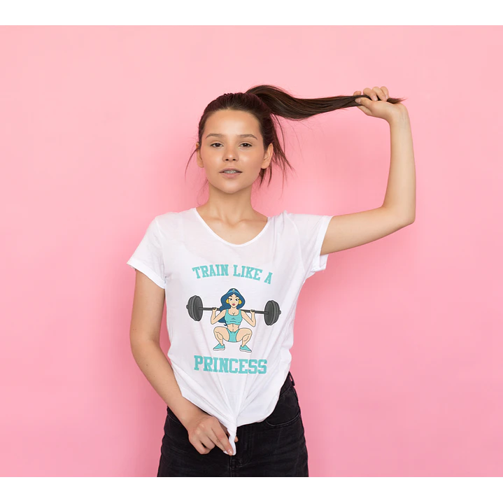 5 Arte para Camisa Treine Como uma Princesa Arquivo em Png 1