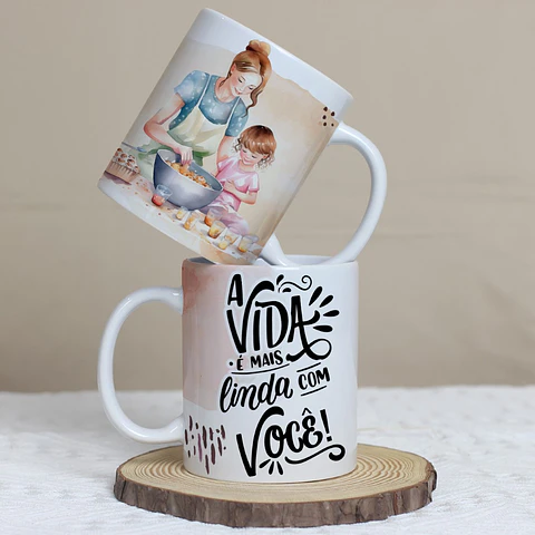 5 Arte para Caneca Dia das Mães Arquivo Editável 