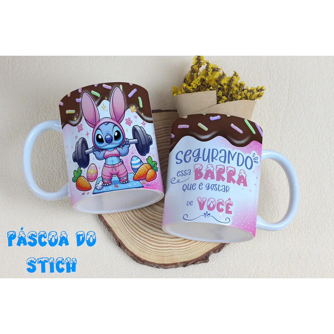 8 Arte para Caneca Stitch Páscoa Arquivo Editável 1
