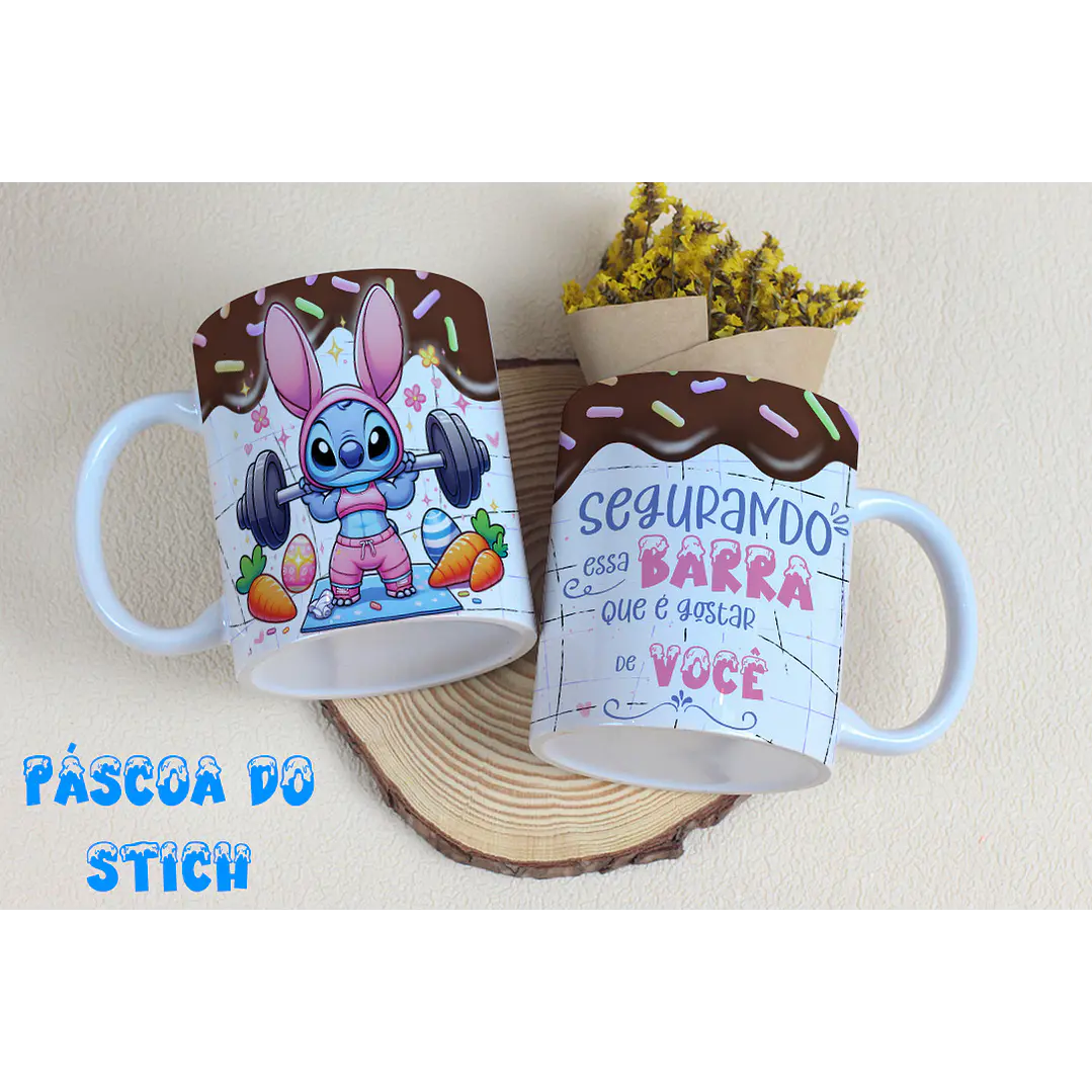 8 Arte para Caneca Stitch Páscoa Arquivo Editável 2