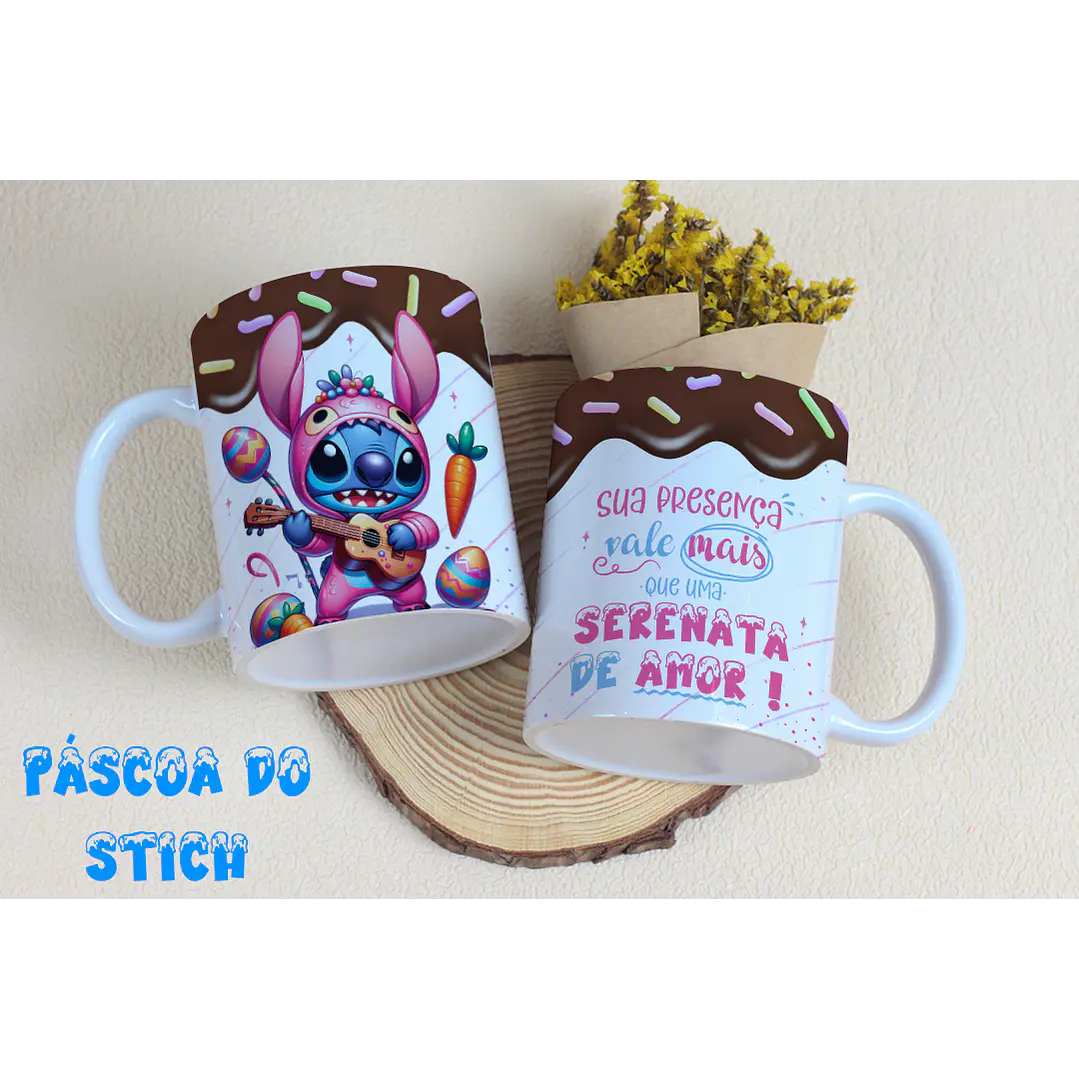 8 Arte para Caneca Stitch Páscoa Arquivo Editável 3