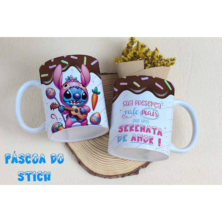 8 Arte para Caneca Stitch Páscoa Arquivo Editável 3