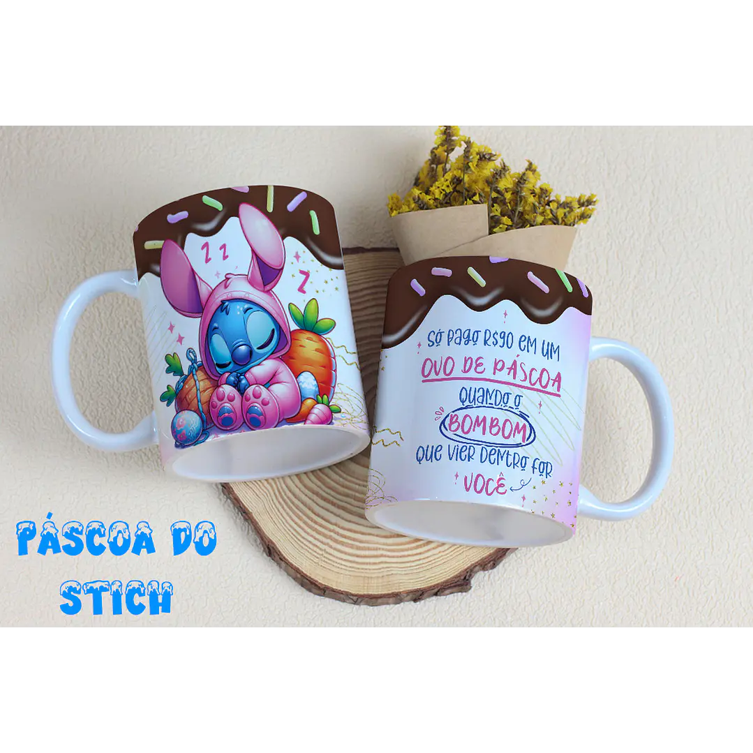 8 Arte para Caneca Stitch Páscoa Arquivo Editável 8